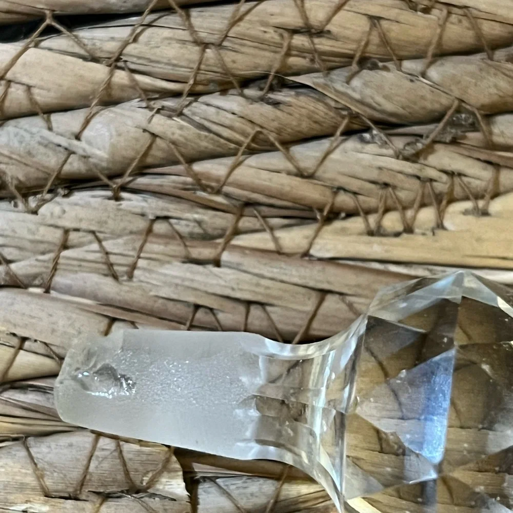 ANTIQUE AMERICAN GLASS CRYSTAL COLOGNE PERFUME BOTTLE.